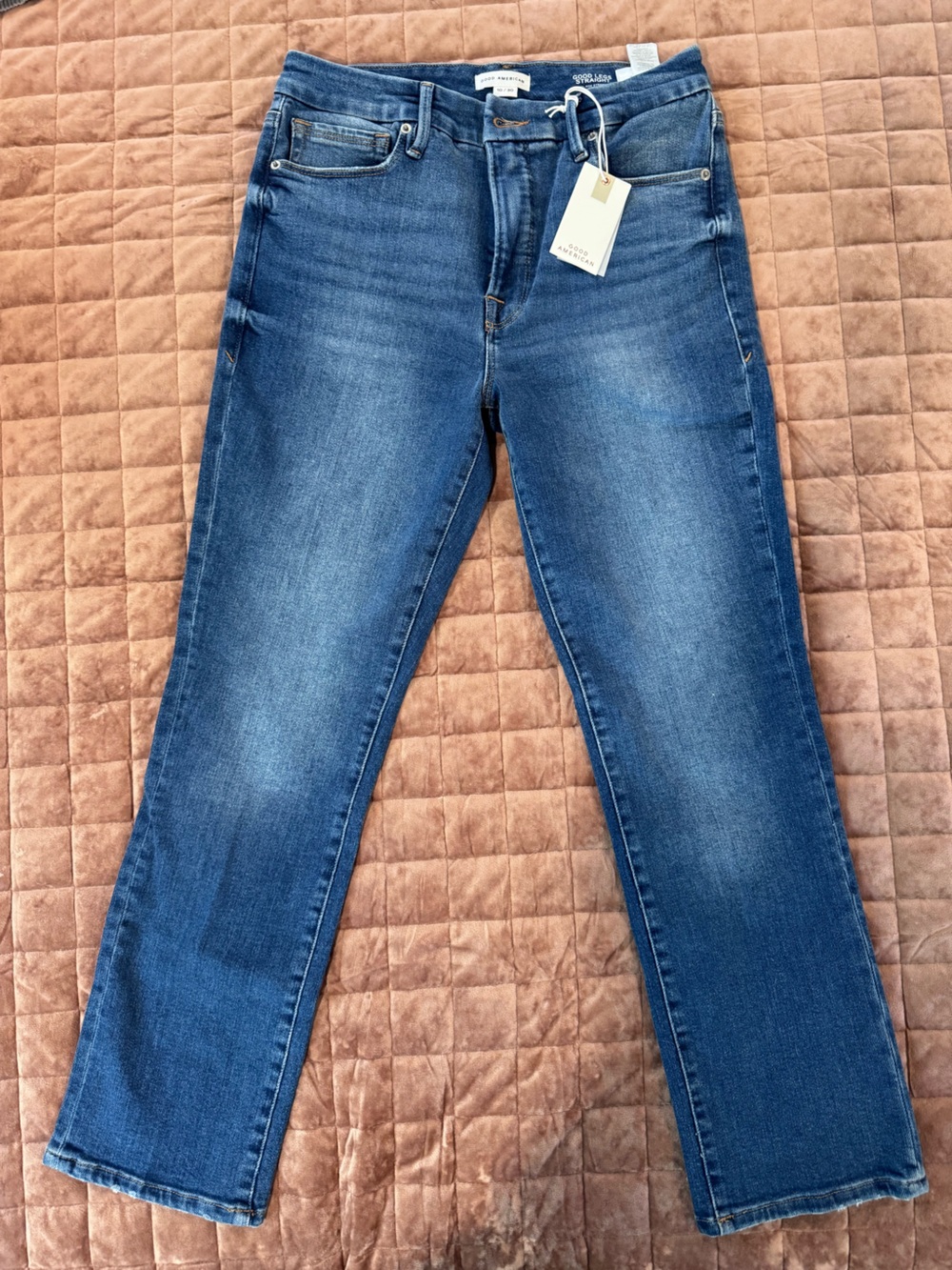 Good American Women’s Dark Blue Straight Leg Jeans